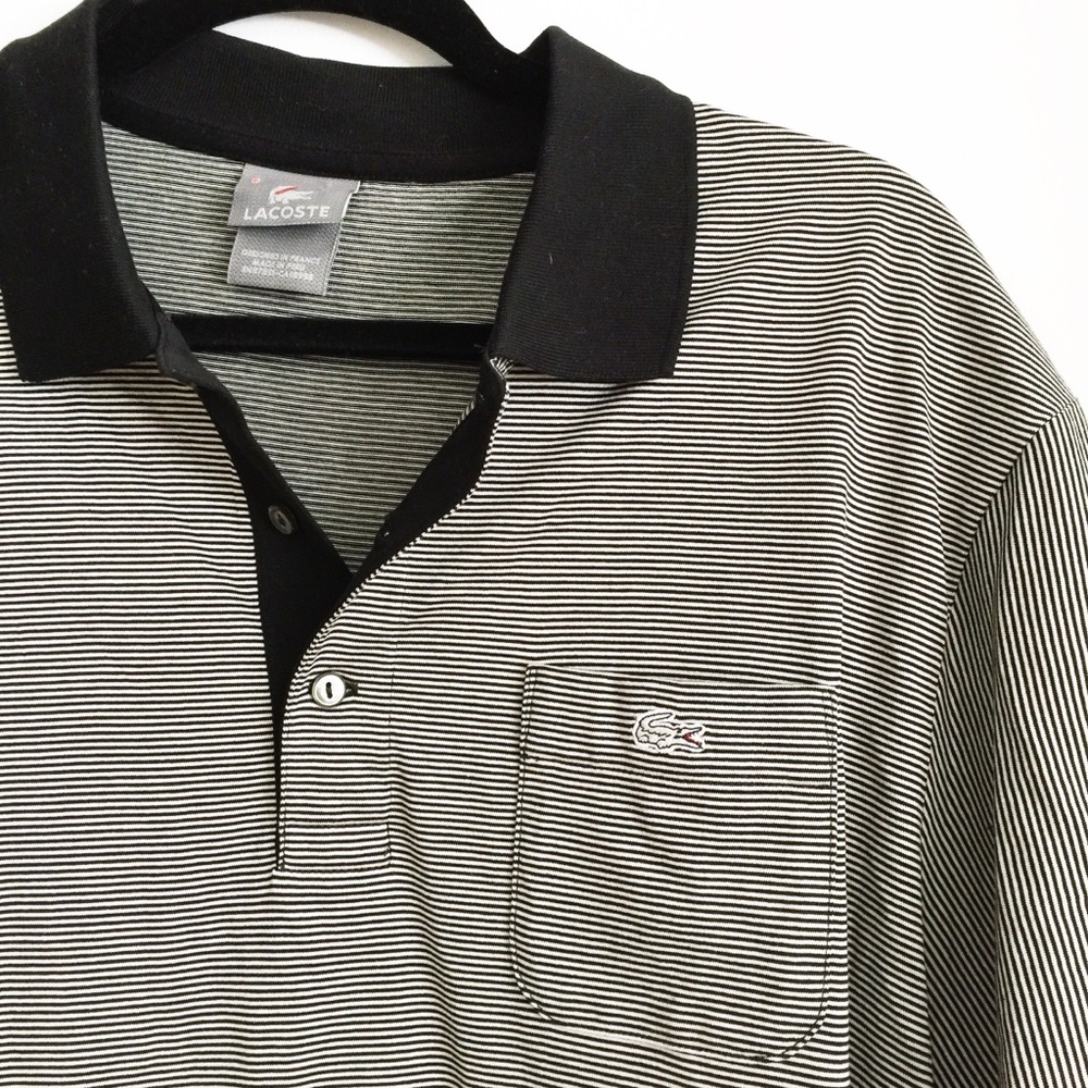 Like New Lacoste Striped Polo Shirt